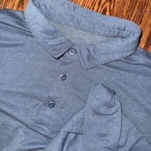 Lululemon Evolution Short Sleeve Polo Shirt Men's Large Blue Performance